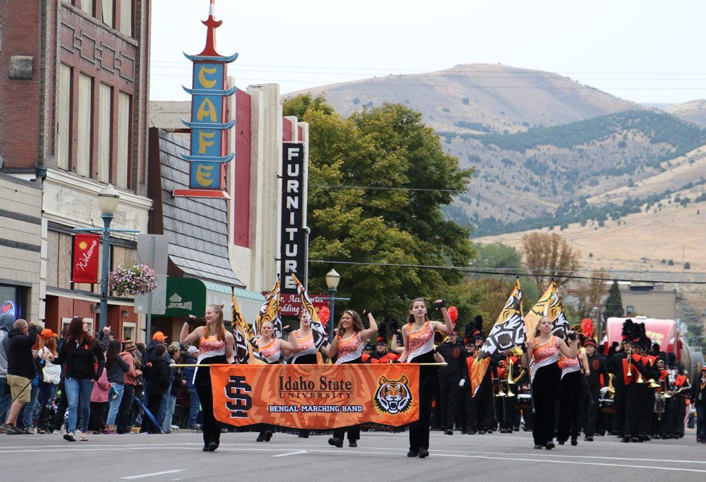 image: downtown street parade, Pocatello, Idaho