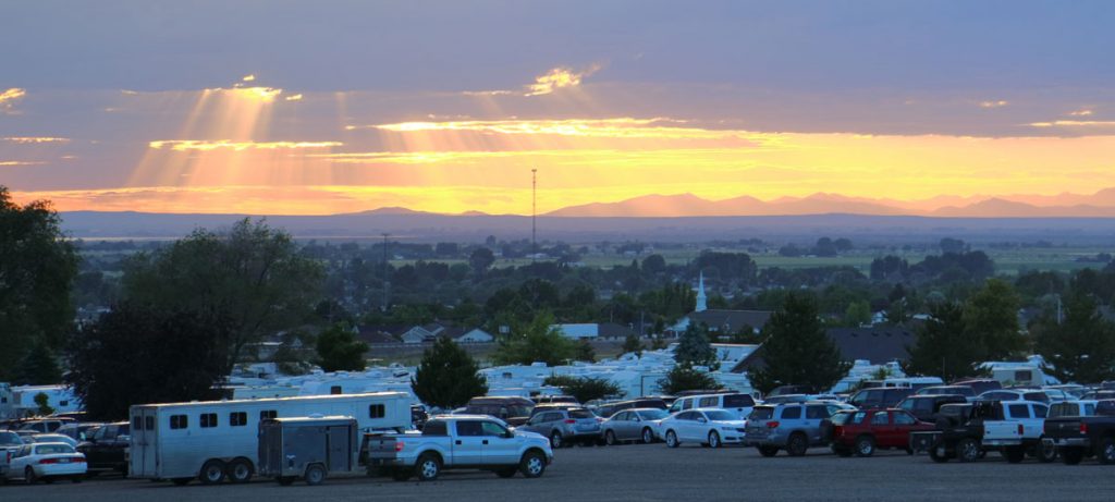 image: sunset over RV Park