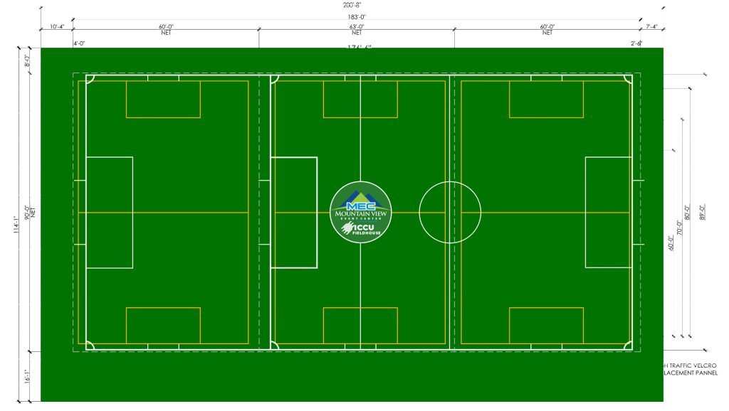MEC ICCU Fieldhouse Turf Diagram